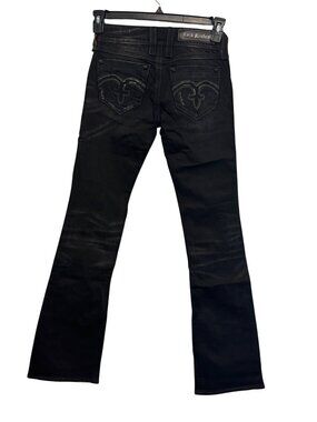 Rock Revival Alanis Bootcut Black Denim Jeans Womens Size 26